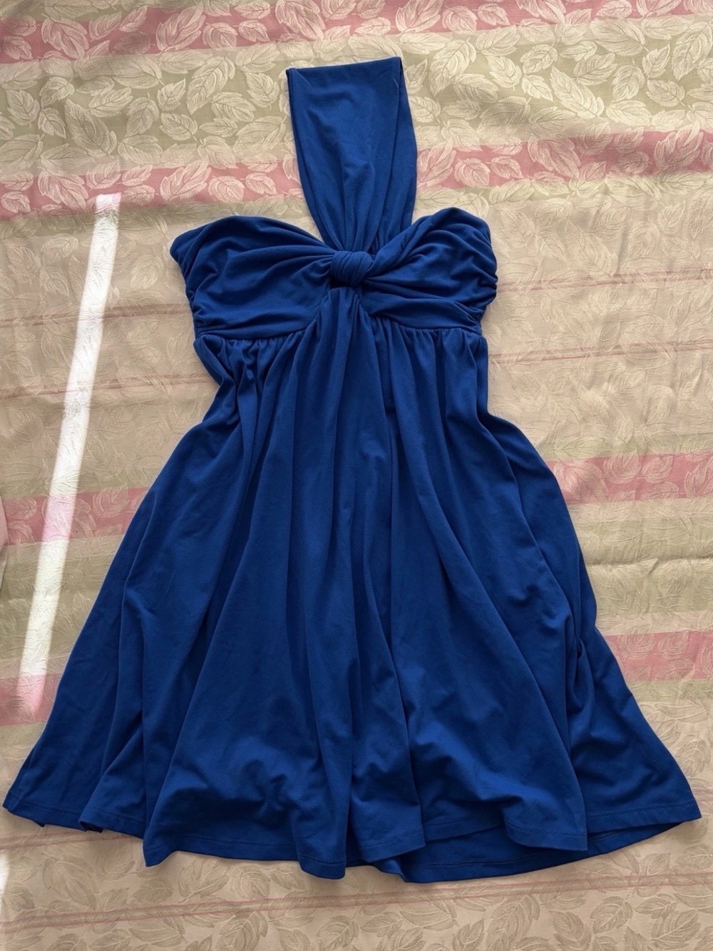 Susana Monaco Blue Mini Summer Beach Dress Sweetheart Neckline Women's Medium